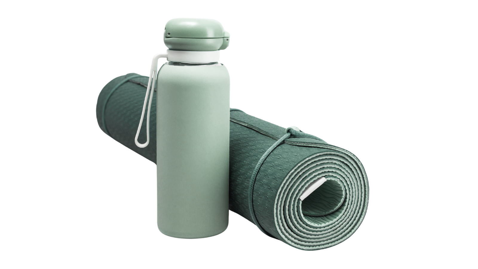 Коврик для йоги и вода